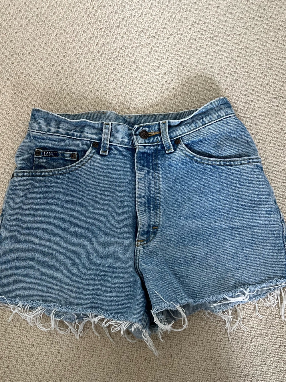 Vintage Lee Light Blue Denim Jean Shorts